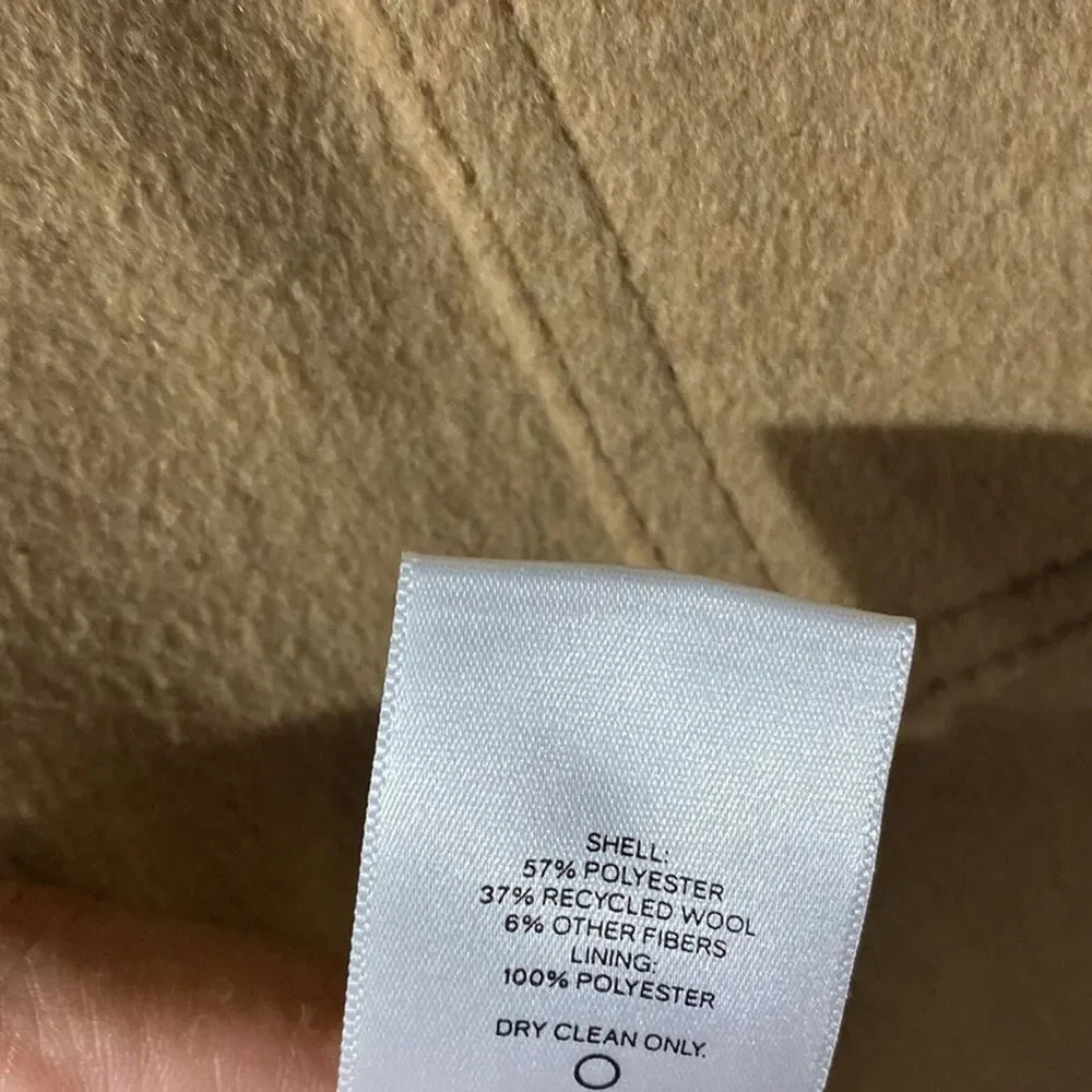 Express Coat Mens‎ Medium Tan Wool Blend Water Resistant Minimalist *Runs Small*